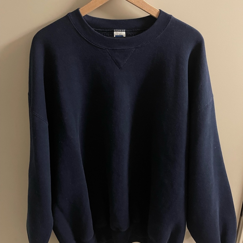 Russell Athletic Men's Navy Crewneck Sweater